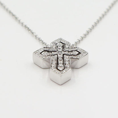 ダミアーニ(DAMIANI)ベルエポック クラウンネックレス 20089078　D0.28ct　ネック長さ49cm　重量7.06ｇ(石の重量含む)　レディース(中古)