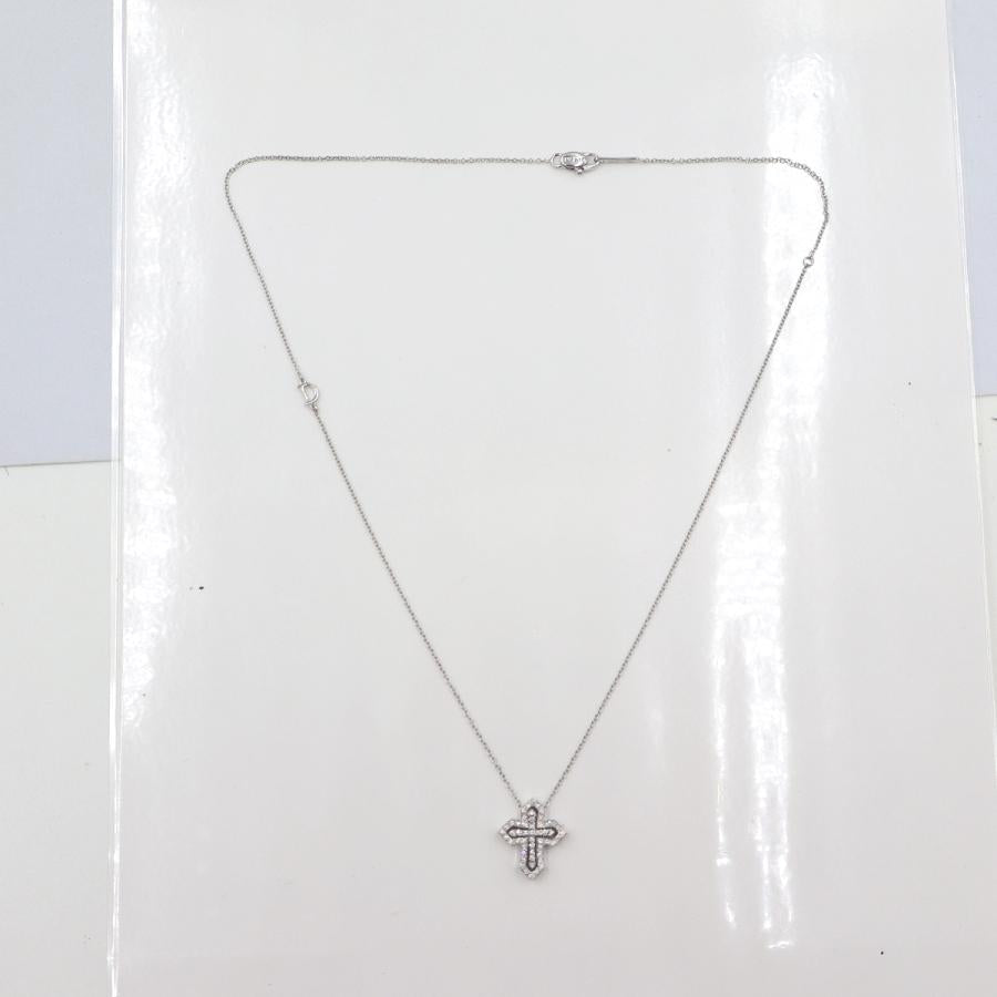 ダミアーニ(DAMIANI)ベルエポック クラウンネックレス 20089078　D0.28ct　ネック長さ49cm　重量7.06ｇ(石の重量含む)　レディース(中古)