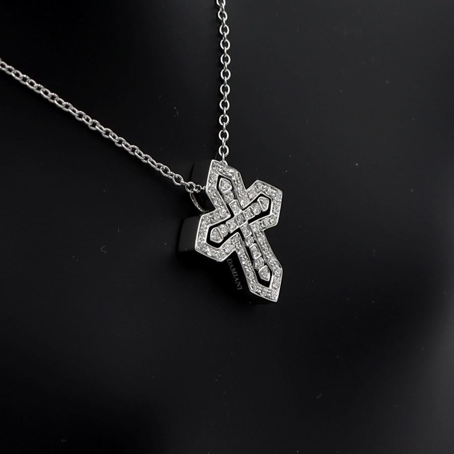 ダミアーニ(DAMIANI)ベルエポック クラウンネックレス 20089078　D0.28ct　ネック長さ49cm　重量7.06ｇ(石の重量含む)　レディース(中古)