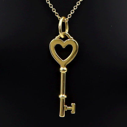 ティファニー(Tiffany & Co)750ハートキーペンダントネックレス　重量4.36ｇ　レディース（中古）