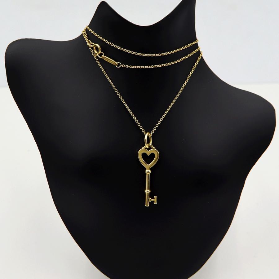 ティファニー(Tiffany & Co)750ハートキーペンダントネックレス　重量4.36ｇ　レディース（中古）
