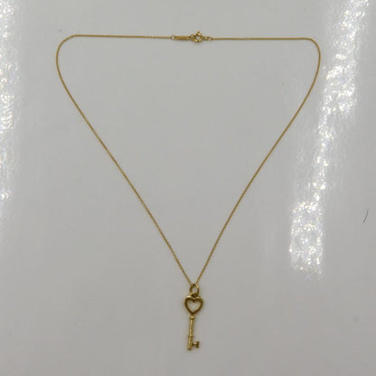 ティファニー(Tiffany & Co)750ハートキーペンダントネックレス　重量4.36ｇ　レディース（中古）
