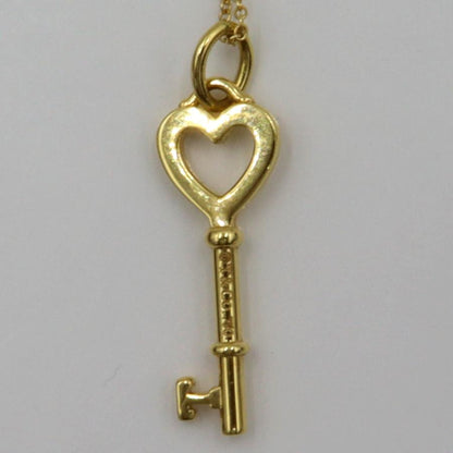 ティファニー(Tiffany & Co)750ハートキーペンダントネックレス　重量4.36ｇ　レディース（中古）