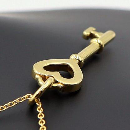 ティファニー(Tiffany & Co)750ハートキーペンダントネックレス　重量4.36ｇ　レディース（中古）