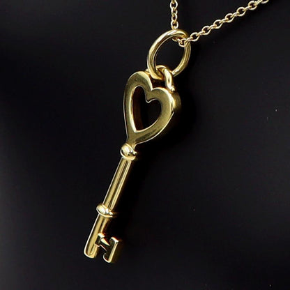 ティファニー(Tiffany & Co)750ハートキーペンダントネックレス　重量4.36ｇ　レディース（中古）