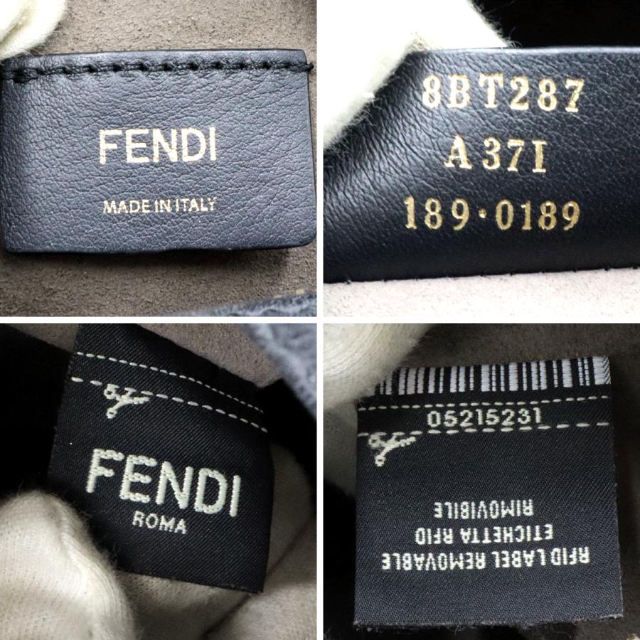 フェンディ（FENDI）キャム　 ショルダーバッグ　8BT287　レザー　ブラック　金具ゴールドカラー　レディース　（中古）