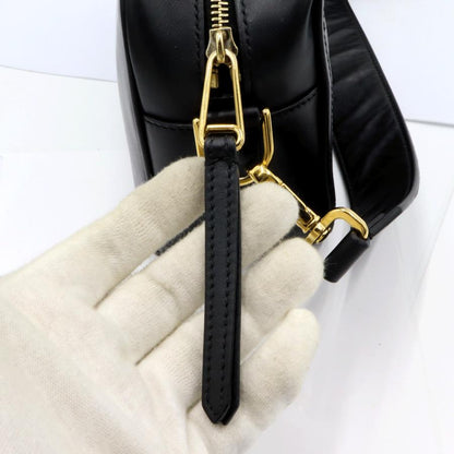 フェンディ（FENDI）キャム　 ショルダーバッグ　8BT287　レザー　ブラック　金具ゴールドカラー　レディース　（中古）