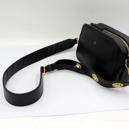 フェンディ（FENDI）キャム　 ショルダーバッグ　8BT287　レザー　ブラック　金具ゴールドカラー　レディース　（中古）