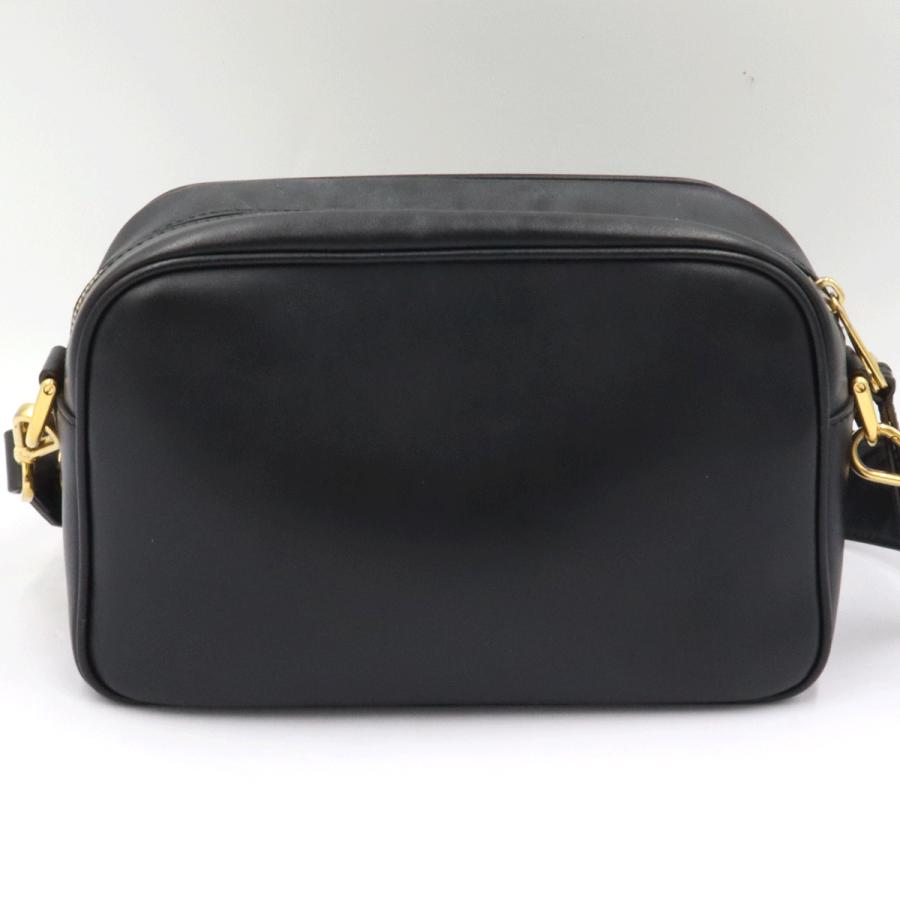 フェンディ（FENDI）キャム　 ショルダーバッグ　8BT287　レザー　ブラック　金具ゴールドカラー　レディース　（中古）