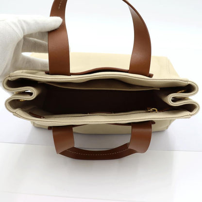 ミュウミュウ(MIU MIU) カナパ キャンパス　2WAY トートバッグ　5BA176　「ショルダーストラップ無し」 ハンドバッグ　レディース(中古)