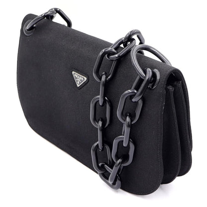 プラダ（PRADA）プラスチェーンショルダーバッグ　B6621　ブラック　レディース（中古）
