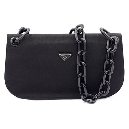 プラダ（PRADA）プラスチェーンショルダーバッグ　B6621　ブラック　レディース（中古）