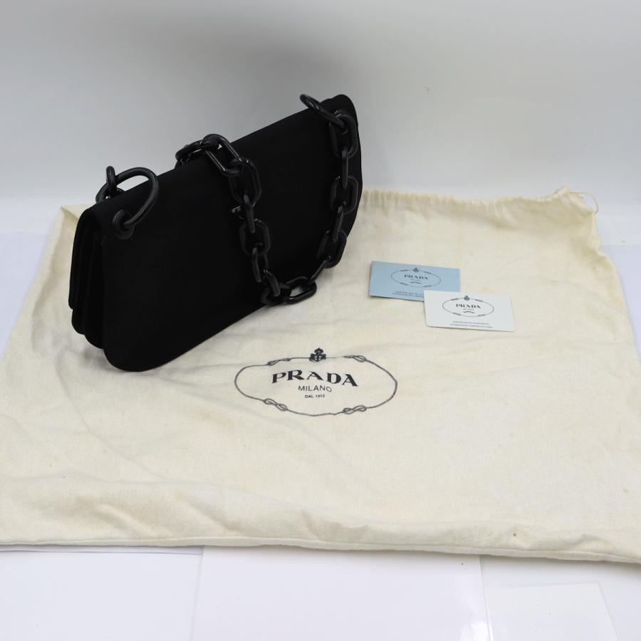 プラダ（PRADA）プラスチェーンショルダーバッグ　B6621　ブラック　レディース（中古）