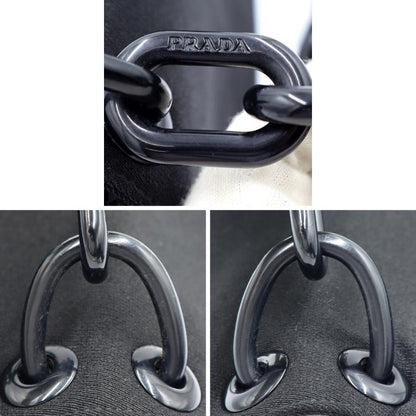 プラダ（PRADA）プラスチェーンショルダーバッグ　B6621　ブラック　レディース（中古）