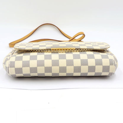 ルイヴィトン（LOUIS VUITTON）ダミエアズール　フェイボリットPM　N41277　ショルダーバッグ　ハンドバッグ　ホワイト　レディース　（中古）