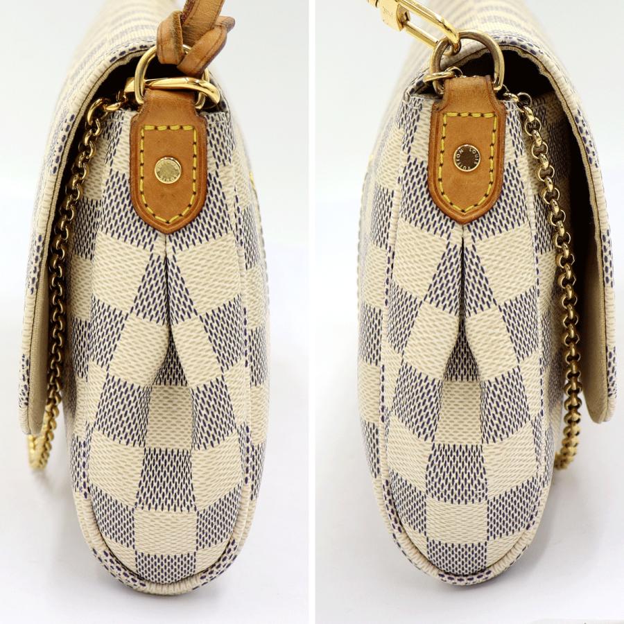 ルイヴィトン（LOUIS VUITTON）ダミエアズール　フェイボリットPM　N41277　ショルダーバッグ　ハンドバッグ　ホワイト　レディース　（中古）