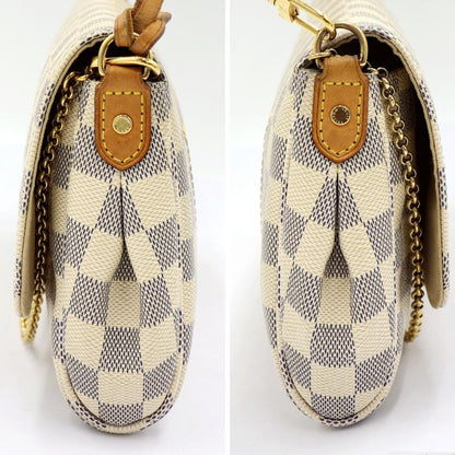 ルイヴィトン（LOUIS VUITTON）ダミエアズール　フェイボリットPM　N41277　ショルダーバッグ　ハンドバッグ　ホワイト　レディース　（中古）