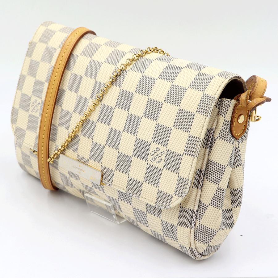 ルイヴィトン（LOUIS VUITTON）ダミエアズール　フェイボリットPM　N41277　ショルダーバッグ　ハンドバッグ　ホワイト　レディース　（中古）