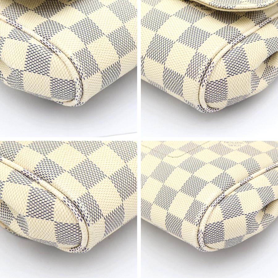 ルイヴィトン（LOUIS VUITTON）ダミエアズール　フェイボリットPM　N41277　ショルダーバッグ　ハンドバッグ　ホワイト　レディース　（中古）