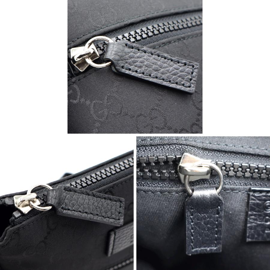 グッチ(GUCCI)GGショルダーバッグ　449188　斜め掛け　ブラック　ナイロン　メンズ　レディース　(中古)