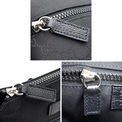 グッチ(GUCCI)GGショルダーバッグ　449188　斜め掛け　ブラック　ナイロン　メンズ　レディース　(中古)