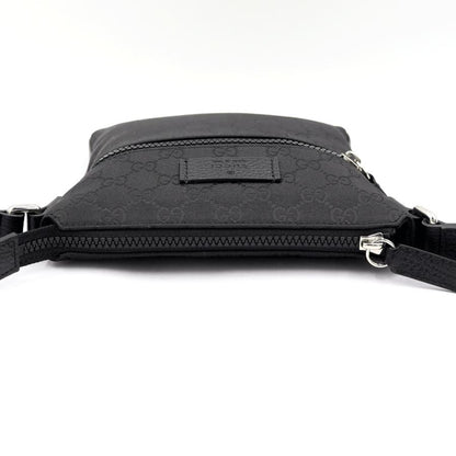 グッチ(GUCCI)GGショルダーバッグ　449188　斜め掛け　ブラック　ナイロン　メンズ　レディース　(中古)