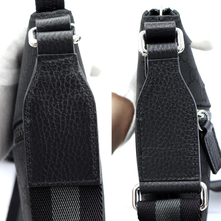 グッチ(GUCCI)GGショルダーバッグ　449188　斜め掛け　ブラック　ナイロン　メンズ　レディース　(中古)