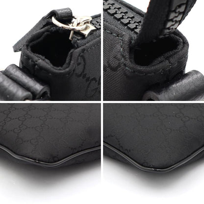 グッチ(GUCCI)GGショルダーバッグ　449188　斜め掛け　ブラック　ナイロン　メンズ　レディース　(中古)