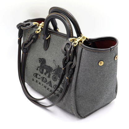 コーチ(COACH) リース トート 28　CJ811　ハンドバッグ　ショルダーバッグ　トートバッグ　レディース(中古)