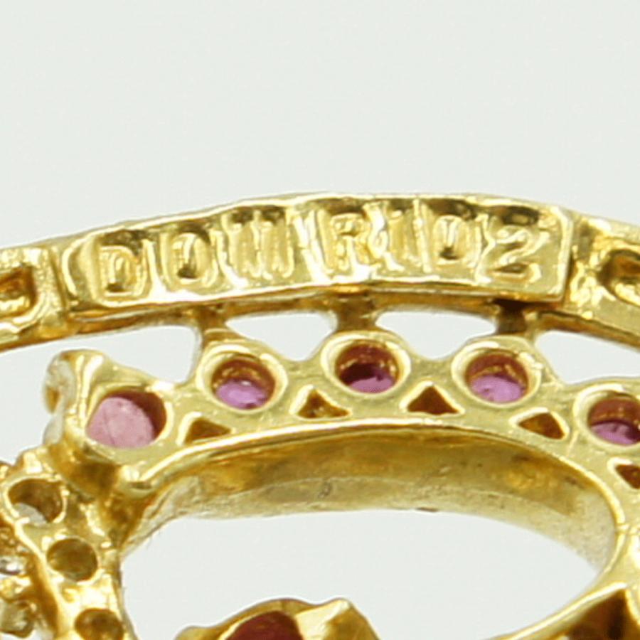 K18ルビーダイヤモンドペンダントトップ　「ハート」　R1.02ct　D0.11ct　重量3.07ｇ(石の重量含む)　レディース（中古）