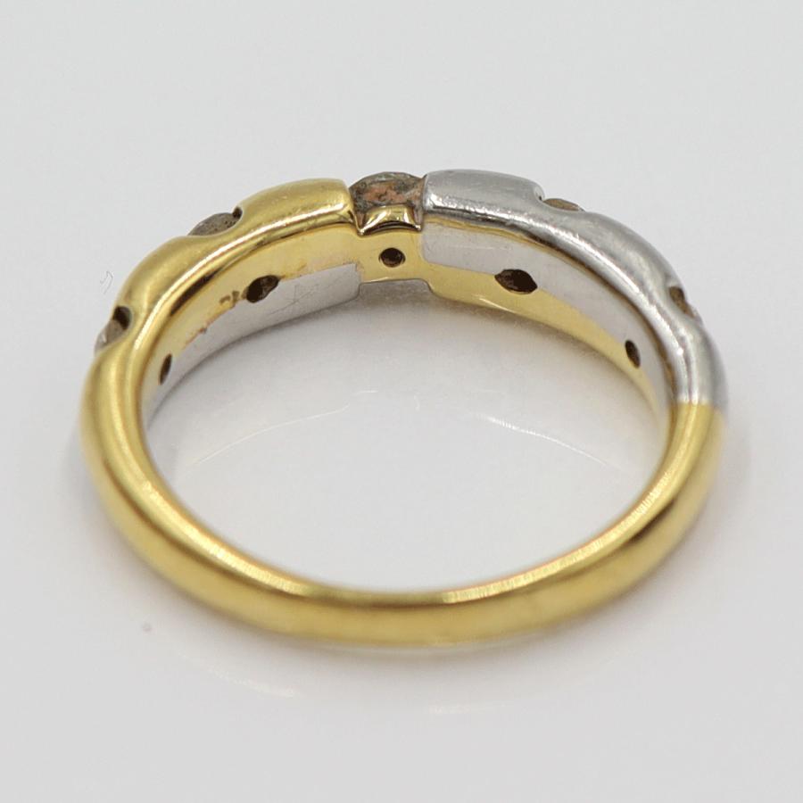 K18/Pt900ダイヤリング　D0.51ct　サイズ11号　重量5.92ｇ(石の重量含む)　レディース(中古)