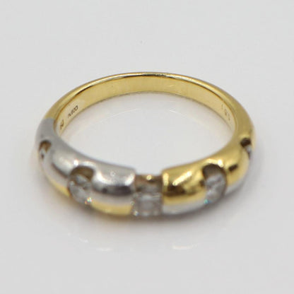 K18/Pt900ダイヤリング　D0.51ct　サイズ11号　重量5.92ｇ(石の重量含む)　レディース(中古)