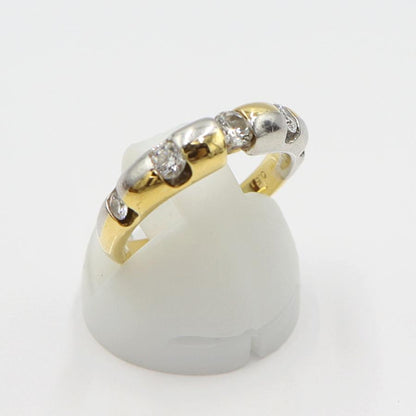 K18/Pt900ダイヤリング　D0.51ct　サイズ11号　重量5.92ｇ(石の重量含む)　レディース(中古)