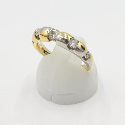 K18/Pt900ダイヤリング　D0.51ct　サイズ11号　重量5.92ｇ(石の重量含む)　レディース(中古)