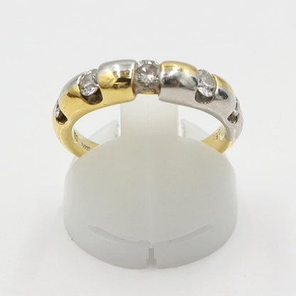 K18/Pt900ダイヤリング　D0.51ct　サイズ11号　重量5.92ｇ(石の重量含む)　レディース(中古)