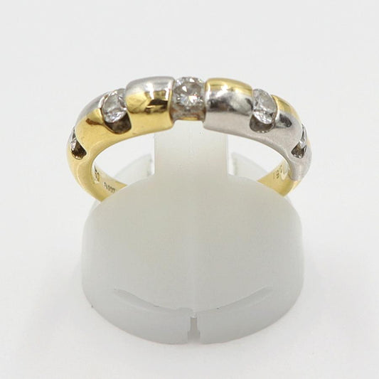 K18/Pt900ダイヤリング　D0.51ct　サイズ11号　重量5.92ｇ(石の重量含む)　レディース(中古)