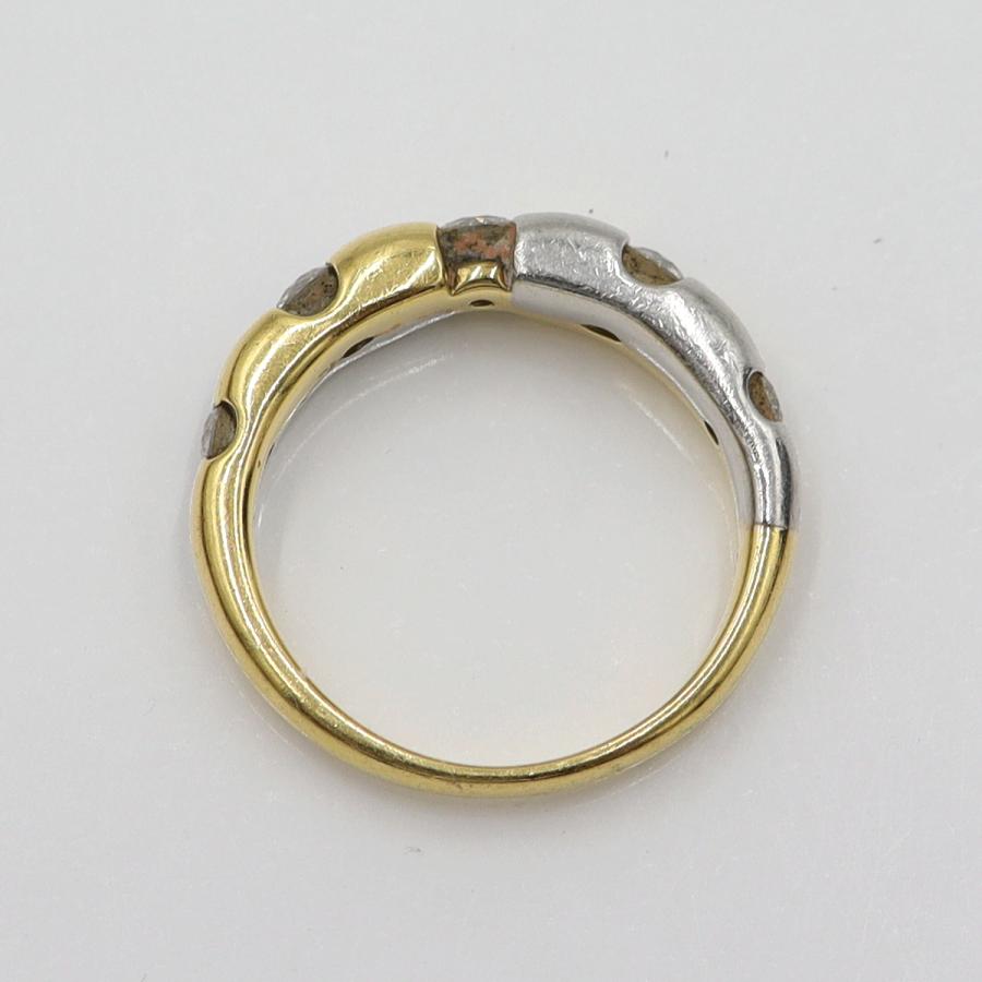 K18/Pt900ダイヤリング　D0.51ct　サイズ11号　重量5.92ｇ(石の重量含む)　レディース(中古)