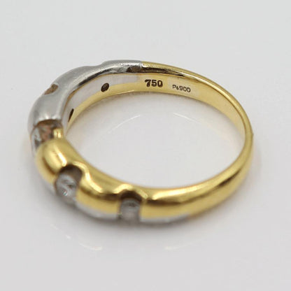 K18/Pt900ダイヤリング　D0.51ct　サイズ11号　重量5.92ｇ(石の重量含む)　レディース(中古)