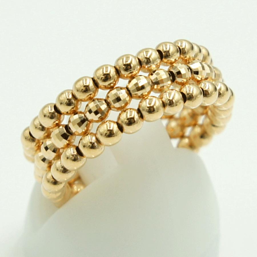 K18PGファッションリング　リングサイズ フリーサイズ　重量3.08ｇ　レディース（中古）