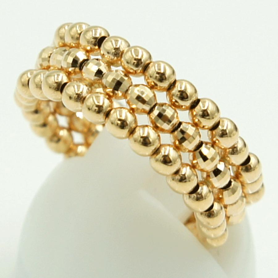 K18PGファッションリング　リングサイズ フリーサイズ　重量3.08ｇ　レディース（中古）