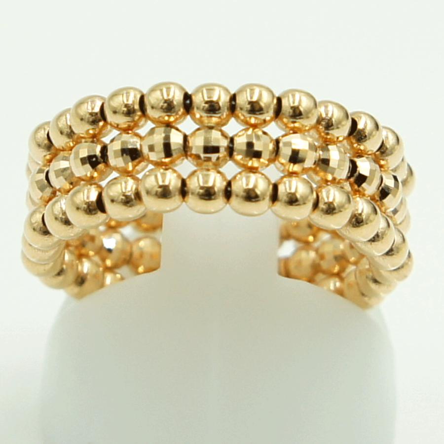 K18PGファッションリング　リングサイズ フリーサイズ　重量3.08ｇ　レディース（中古）