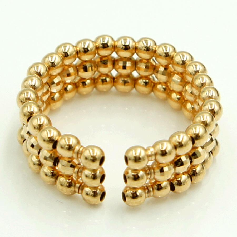 K18PGファッションリング　リングサイズ フリーサイズ　重量3.08ｇ　レディース（中古）