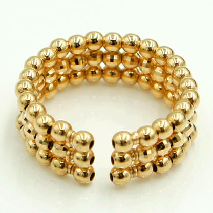 K18PGファッションリング　リングサイズ フリーサイズ　重量3.08ｇ　レディース（中古）