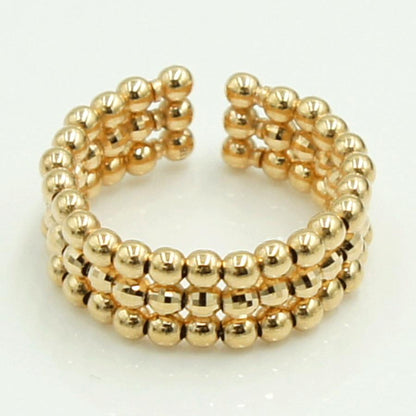 K18PGファッションリング　リングサイズ フリーサイズ　重量3.08ｇ　レディース（中古）