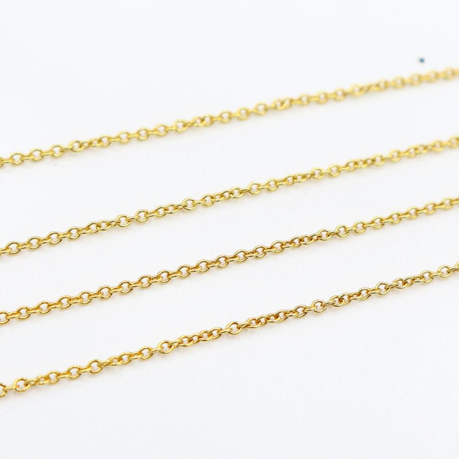 ティファニー(Tiffany & Co.)　750インフィニティ　ダブルチェーン　重量4.79ｇ　ゴールド　レディース（中古）