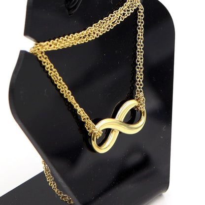 ティファニー(Tiffany & Co.)　750インフィニティ　ダブルチェーン　重量4.79ｇ　ゴールド　レディース（中古）