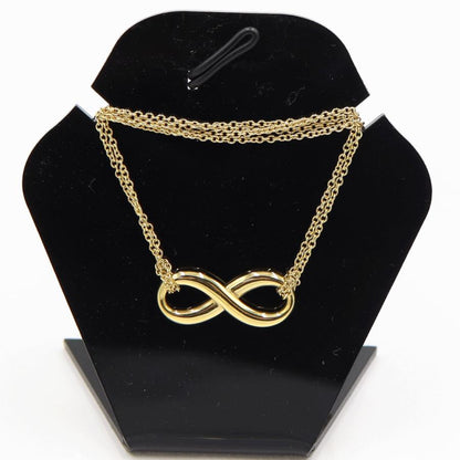 ティファニー(Tiffany & Co.)　750インフィニティ　ダブルチェーン　重量4.79ｇ　ゴールド　レディース（中古）