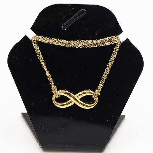 ティファニー(Tiffany & Co.)　750インフィニティ　ダブルチェーン　重量4.79ｇ　ゴールド　レディース（中古）