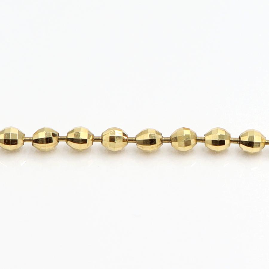 K18デザインネックレス　ネックレス長さ50cm　重量13.77ｇ　ミラーボール　レディース（中古）