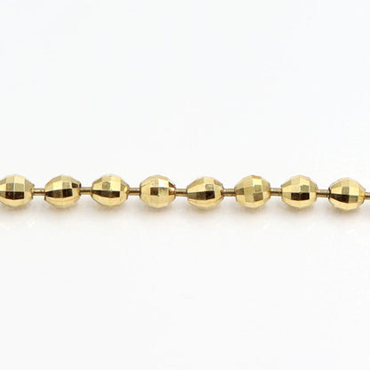 K18デザインネックレス　ネックレス長さ50cm　重量13.77ｇ　ミラーボール　レディース（中古）